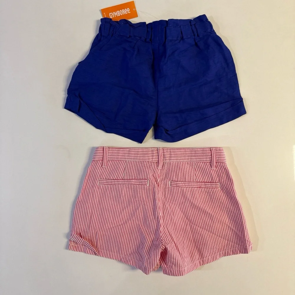 *Lot of 2 New with Tags Gymboree Gap Girls Shorts Pink Blue Size 6
